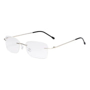 eyekeeper.com Rimless Reading Glasses RWK9905 Eyeglasses White Smoke Silver / +3.00