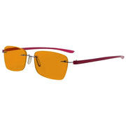 eyekeeper.com Rimless Rectangle Blue Light Blocking Eyeglasses DS14009 Eyeglasses White Smoke Purple / without magnification