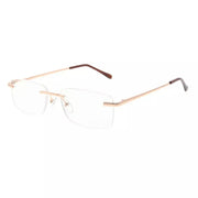 eyekeeper.com Rimless Rectangle Reading Glasses R1612 Eyeglasses White Smoke Gold / +0.50,Gold / +0.75,Gold / +1.00,Gold / +1.25,Gold / +1.75