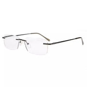 eyekeeper.com Rimless Rectangle Reading Glasses R1612 Eyeglasses White Smoke Gunmetal / +0.50,Gunmetal / +1.00,Gunmetal / +1.25,Gunmetal / +2.00,Gunmetal / +2.50