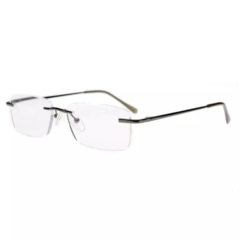 eyekeeper.com Rimless Rectangle Reading Glasses R1612 Eyeglasses White Smoke Gunmetal / +0.50,Gunmetal / +1.00,Gunmetal / +1.25,Gunmetal / +2.00,Gunmetal / +2.50