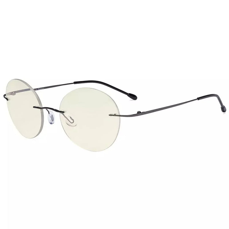 eyekeeper.com Rimless Round Multifocus Progressive Reading Glasses MWK9910 Eyeglasses White Smoke Gunmetal / +1.00,Gunmetal / +1.25,Gunmetal / +1.50,Gunmetal / +1.75,Gunmetal / +2.00,Gunmetal / +2.25,Gunmetal / +2.50,Gunmetal / +3.00,Gunmetal / +3.50