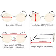 eyekeeper.com Rimless Round Multifocus Progressive Reading Glasses MWK9910 Eyeglasses White Smoke Black / +1.00,Black / +1.25,Black / +1.50,Black / +1.75,Black / +2.00,Black / +2.25,Black / +2.50,Black / +3.00,Black / +3.50,Gold / +1.00,Gold / +1.25,Gold / +1.50,Gold / +1.75,Gold / +2.00,Gold / +2.25,Gold / +2.50,Gold / +3.00,Gold / +3.50,Gunmetal / +