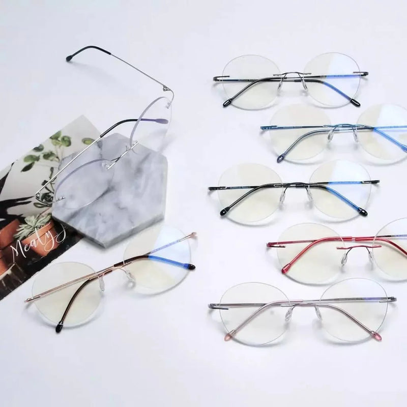 eyekeeper.com Rimless Round Multifocus Progressive Reading Glasses MWK9910 Eyeglasses Lavender Black / +1.00,Black / +1.25,Black / +1.50,Black / +1.75,Black / +2.00,Black / +2.25,Black / +2.50,Black / +3.00,Black / +3.50,Gold / +1.00,Gold / +1.25,Gold / +1.50,Gold / +1.75,Gold / +2.00,Gold / +2.25,Gold / +2.50,Gold / +3.00,Gold / +3.50,Gunmetal / +