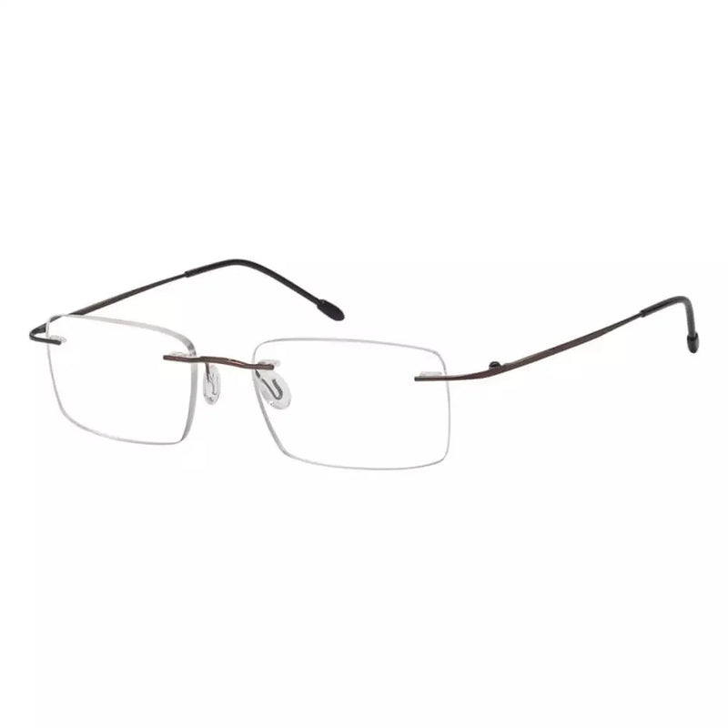eyekeeper.com Rimless Spectacle Rectangle Reading Glasses RWK9904 Eyeglasses White Smoke Brown / without magnification,Brown / +0.50,Brown / +1.00,Brown / +1.25,Brown / +1.50,Brown / +1.75,Brown / +2.00,Brown / +2.25,Brown / +2.50,Brown / +3.00,Brown / +3.50