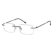 eyekeeper.com Rimless Spectacle Rectangle Reading Glasses RWK9904 Eyeglasses White Smoke Black / without magnification,Black / +0.50,Black / +1.00,Black / +1.25,Black / +1.50,Black / +1.75,Black / +2.00,Black / +2.25,Black / +2.50,Black / +3.00,Black / +3.50
