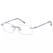 eyekeeper.com Rimless Spectacle Rectangle Reading Glasses RWK9904 Eyeglasses White Smoke Blue / without magnification,Blue / +0.50,Blue / +1.00,Blue / +1.25,Blue / +1.50,Blue / +1.75,Blue / +2.00,Blue / +2.25,Blue / +2.50,Blue / +3.00,Blue / +3.50