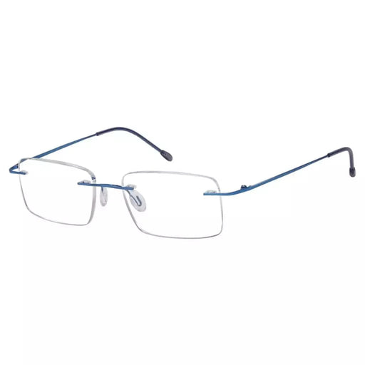 eyekeeper.com Rimless Spectacle Rectangle Reading Glasses RWK9904 Eyeglasses White Smoke Blue / without magnification,Blue / +0.50,Blue / +1.00,Blue / +1.25,Blue / +1.50,Blue / +1.75,Blue / +2.00,Blue / +2.25,Blue / +2.50,Blue / +3.00,Blue / +3.50