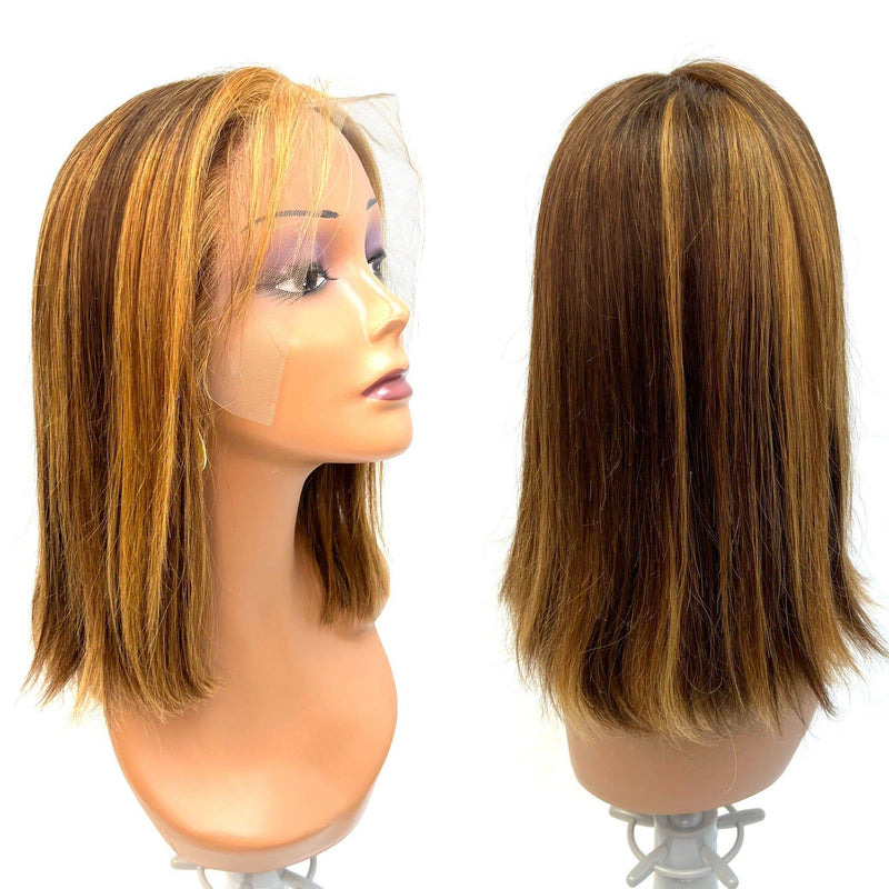 VIP Extensions RIO Bob Lace Front Straight 12" Wig White Smoke Barbie  Blonde