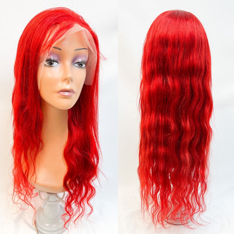 VIP Extensions Rio Body Wave Front Lace Wig, Red Wig White Smoke 26''