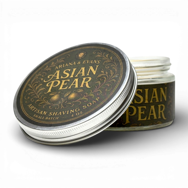 Ariana & Evans Ariana & Evans Asian Pear Ultima Shaving Collection Shaving Kits Black Shaving Soap 2 Base 4 Oz