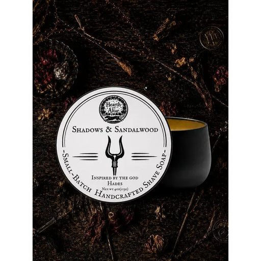 Hearth and Altar Hearth and Altar Shadows & Sandalwood - Shave Soap 4 Oz Shaving & Grooming Black