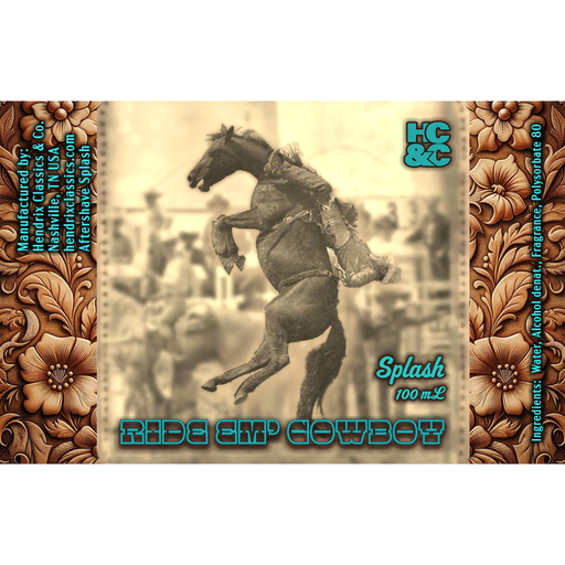 Hendrix Classics & Co HC&C Ride Em Cowboy Shaving Collection Shaving Kit Lemon Chiffon Aftershave Splash 100ml