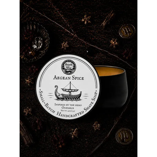 Hearth and Altar Hearth and Altar Aegean Spice- Shave Soap 4 Oz Shaving & Grooming Black