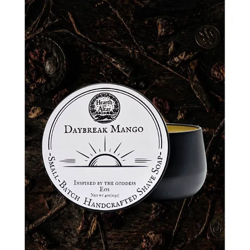 Hearth and Altar Hearth and Altar Daybreak Mango - Shave Soap 4 Oz Shaving & Grooming Black