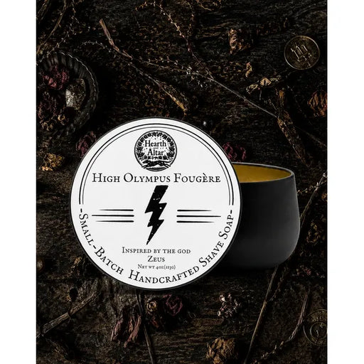 Hearth and Altar Hearth and Altar High Olympus Fougère - Shave Soap 4 Oz Shaving & Grooming Black