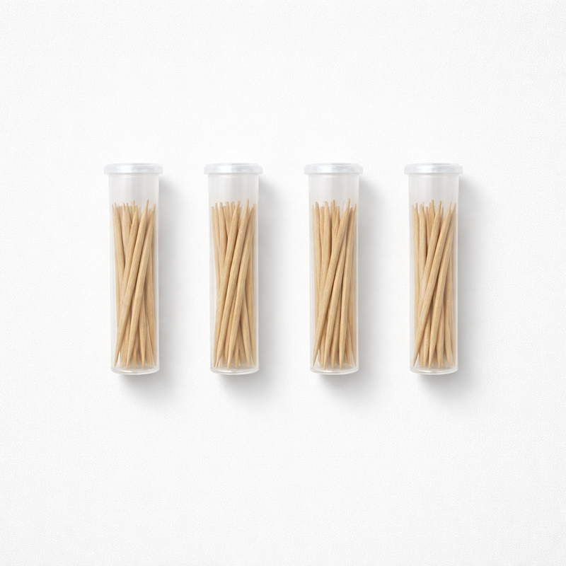 BiteMyWood 36 Qty Unflavored Birchwood Toothpicks in Plastic Tubes Toothpicks White Smoke 36qty Unflavored Double Point1,36qty Unflavored Oversized Double Point2,36qty Unflavored Flat1,36qty Unflavored Single Point1,36qty Unflavored Oversized Single Point2