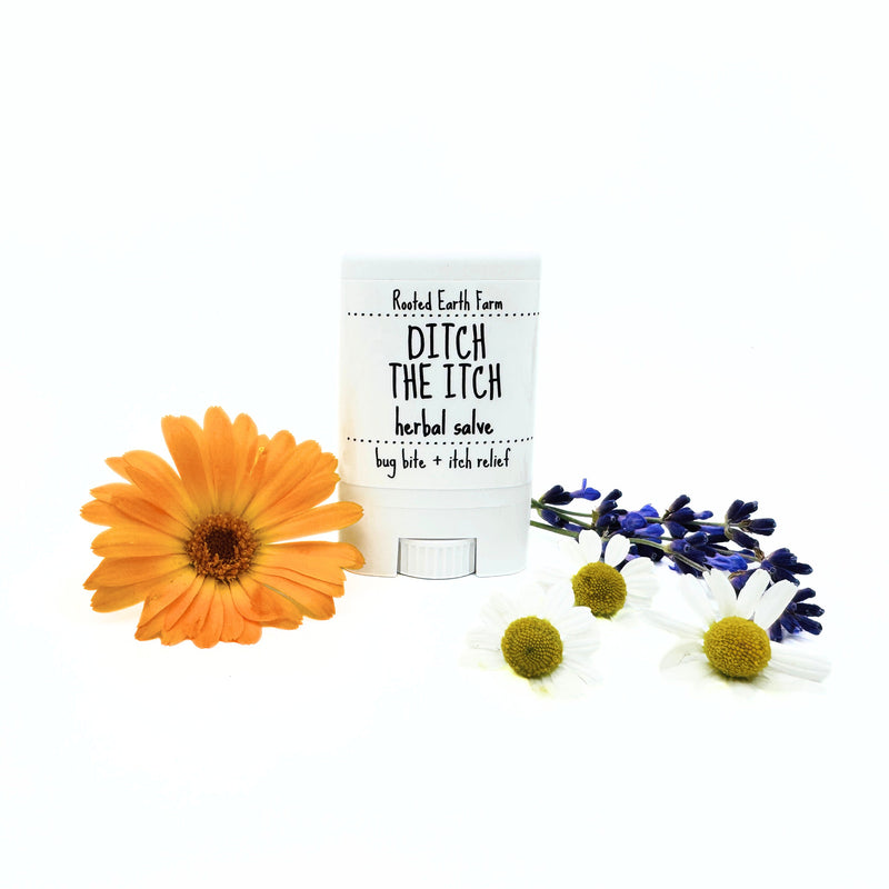 Rooted Earth Farm + Apothecary Ditch the Itch Salve Herbal Salves + Balms White Smoke 0.35 oz