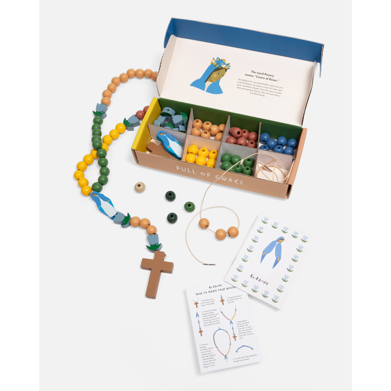 Be A Heart Mary's Prayer DIY Rosary Kit rosary kit White Smoke