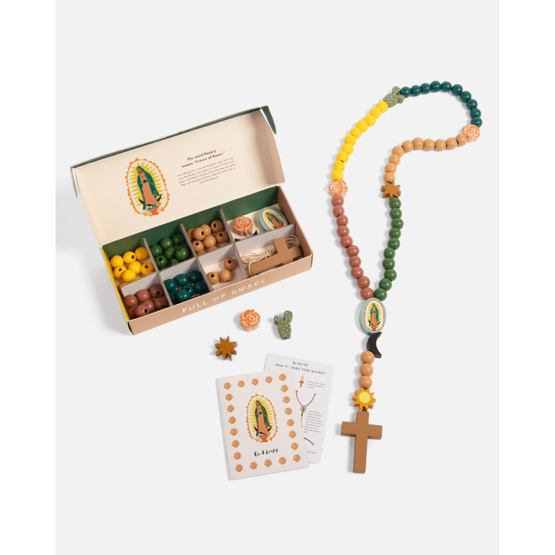 Be A Heart Our Lady of Guadalupe DIY Rosary Kit rosary kit White Smoke