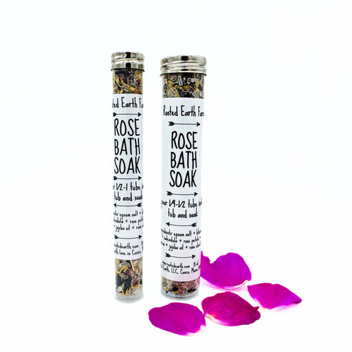 Rooted Earth Farm + Apothecary Rose Bath Soak Bath Teas + Soaks White Smoke 40 ml,75 ml