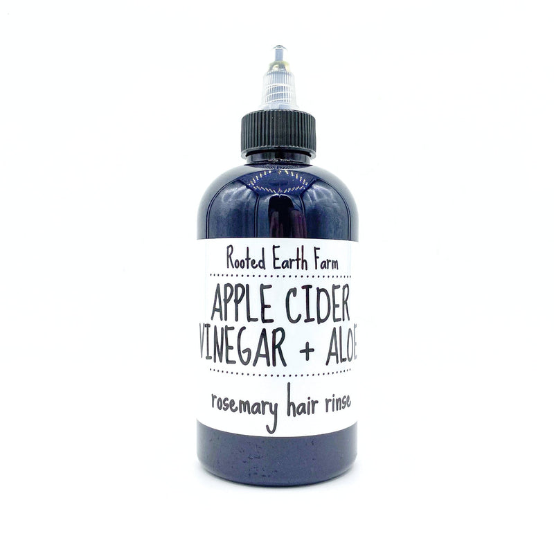 Rooted Earth Farm + Apothecary Herbal Aloe Vinegar Hair Rinse Hair + Nail Care White Smoke Rosemary,Lavender