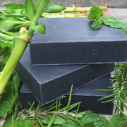 Chagrin Valley Soap & Salve Shampoo Bar: Rosemary Mint Charcoal Shampoo Bar Dark Slate Gray Travel Size Bar 1.7 oz