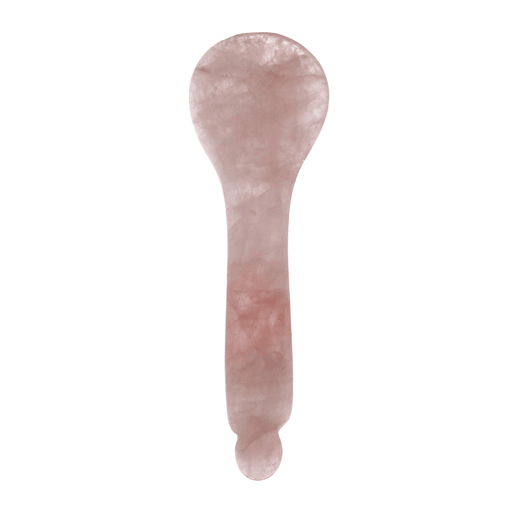 ZAQ Skin & Body Rose Quartz Gua Sha Spoon White Smoke