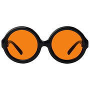 eyekeeper.com Round 100% Blue Light Blocking Orange Glasses Metalless Screwless R2313-B98 Eyeglasses White Smoke Black / without magnification