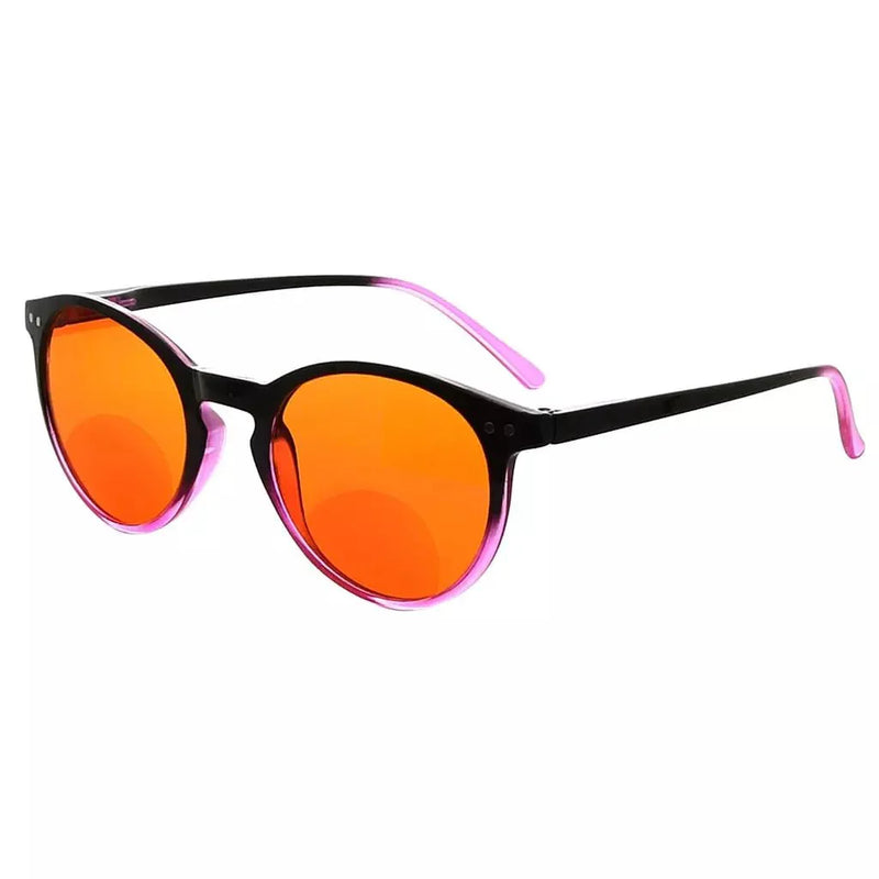 eyekeeper.com Round Bifocal Blue Light Blocking Readers Nighttime DSS005 Eyeglasses White Smoke Black Red / +1.00,Black Red / +1.50,Black Red / +2.00,Black Red / +2.50,Black Red / +3.00