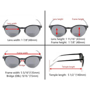 eyekeeper.com Round Bifocal Reading Sunglasses S005 Eyeglasses White Smoke Black Clear / +1.00,Black Red / +1.00,Black Red / +1.50,Black Red / +2.50