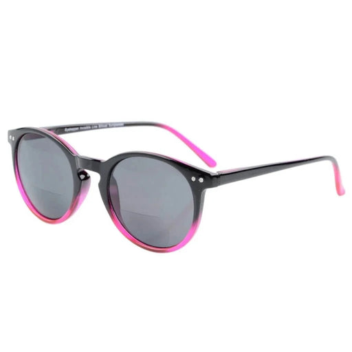 eyekeeper.com Round Bifocal Reading Sunglasses S005 Eyeglasses White Smoke Black Clear / +1.00,Black Red / +1.00,Black Red / +1.50,Black Red / +2.50