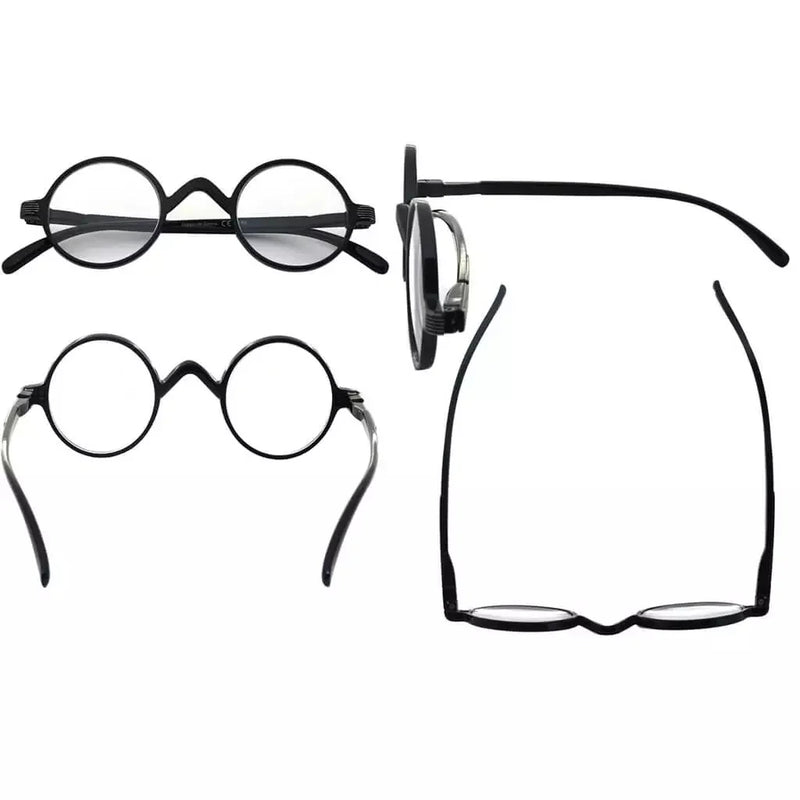 eyekeeper.com Round Glasses Vintage Reading R077B Eyeglasses White Smoke Black / without magnification,Black / +0.50,Black / +0.75,Black / +1.00,Black / +1.25,Black / +1.50,Black / +1.75,Black / +2.00,Black / +2.25,Black / +2.50,Black / +2.75,Black / +3.00,Black / +3.25,Black / +3.50,Black / +3.75,Black / +4.00,Black White Tor