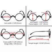 eyekeeper.com Round Glasses Vintage Reading R077B Eyeglasses White Smoke Black / without magnification,Black / +0.50,Black / +0.75,Black / +1.00,Black / +1.25,Black / +1.50,Black / +1.75,Black / +2.00,Black / +2.25,Black / +2.50,Black / +2.75,Black / +3.00,Black / +3.25,Black / +3.50,Black / +3.75,Black / +4.00,Black White Tor