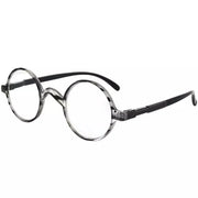 eyekeeper.com Round Glasses Vintage Reading R077B Eyeglasses White Smoke Grey Stripe / without magnification,Grey Stripe / +0.50,Grey Stripe / +0.75,Grey Stripe / +1.00,Grey Stripe / +1.25,Grey Stripe / +1.50,Grey Stripe / +1.75,Grey Stripe / +2.00,Grey Stripe / +2.25,Grey Stripe / +2.50,Grey Stripe / +2.75,Grey Stripe / +3.00