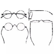 eyekeeper.com Round Reading Glasses R077B Eyeglasses White Smoke Black White Tortoise / +3.00,Black White Tortoise / +3.75,Grey Stripe / +0.50,Grey Stripe / +2.75,Black / +2.00,Black / +2.25,Black / +3.00,Black / +3.50,Black / +4.00,Brown Tortoise / +1.00,Brown Tortoise / +3.25,Brown Tortoise / +4.00,Grey Tortoise / +2