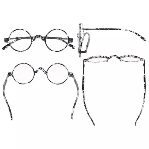 eyekeeper.com Round Reading Glasses R077B Eyeglasses White Smoke Black White Tortoise / +3.00,Black White Tortoise / +3.75,Grey Stripe / +0.50,Grey Stripe / +2.75,Black / +2.00,Black / +2.25,Black / +3.00,Black / +3.50,Black / +4.00,Brown Tortoise / +1.00,Brown Tortoise / +3.25,Brown Tortoise / +4.00,Grey Tortoise / +2