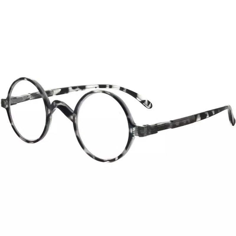 eyekeeper.com Round Reading Glasses R077B Eyeglasses White Smoke Black White Tortoise / +3.00,Black White Tortoise / +3.75