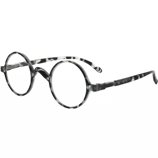 eyekeeper.com Round Reading Glasses R077B Eyeglasses White Smoke Black White Tortoise / +3.00,Black White Tortoise / +3.75