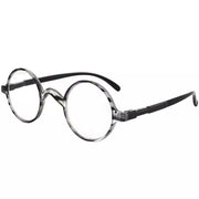 eyekeeper.com Round Reading Glasses R077B Eyeglasses White Smoke Grey Stripe / +0.50,Grey Stripe / +2.75