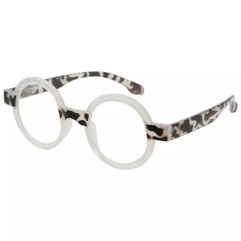 eyekeeper.com Round Reading Glasses with Tortoise Temples Unique Fun Readers R2007Z Eyeglasses White Smoke Tortoise / without magnification,Tortoise / +0.50,Tortoise / +0.75,Tortoise / +1.00,Tortoise / +1.25,Tortoise / +1.50,Tortoise / +1.75,Tortoise / +2.00,Tortoise / +2.25,Tortoise / +2.50,Tortoise / +2.75,Tortoise / +3.00,Tortoise / +3.50,Tortoise / +4.00,T