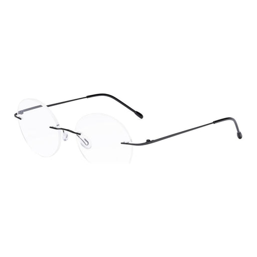 eyekeeper.com Round Rimless Reading Glasses RWK9910 Eyeglasses Dark Slate Gray Black / +0.50,Black / +1.00,Black / +1.50,Black / +2.00,Black / +2.50,Black / +3.50
