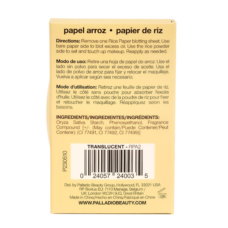 RICE PAPER OIL BLOTTING SHEETS