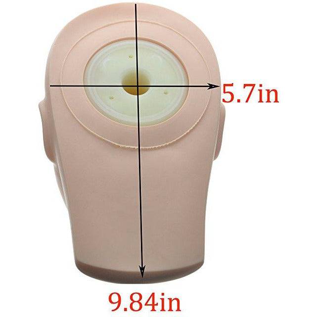 VIP Extensions Rubber Practice Mannequin Head for Eyelashes, Makeup & Massage Salon Supplies White Smoke
