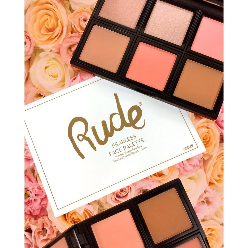 Rude Cosmetics Fearless Face Palette Face Palettes Dark Salmon Fearless