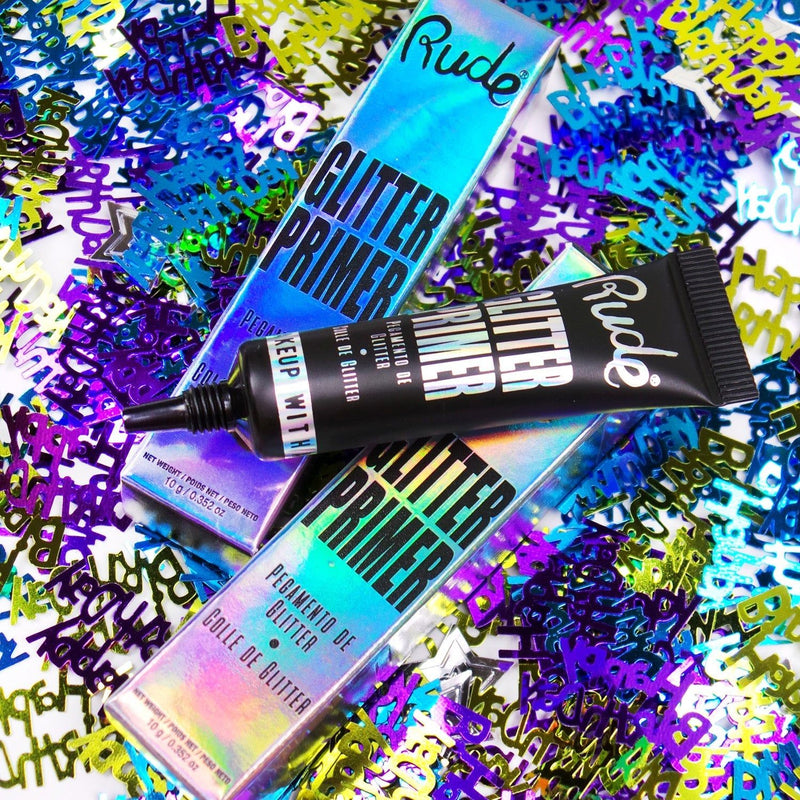 Rude Cosmetics Glitter Primer Eye Primer Light Gray Glitter Primer