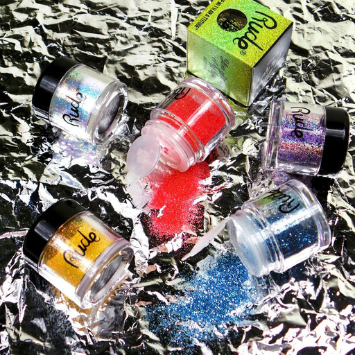 Rude Cosmetics You Glit Up My Life Glitter Loose Glitter & Pigments Gray Bling Bling!,Luminous Queen,Heaven's Dream,That's Hot!,True Lust