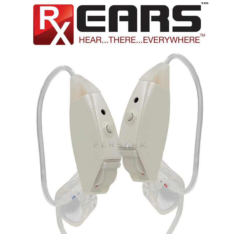 RxEars RxEars Digital Hearing Aids, White, Pair (DS) Health Care White Smoke