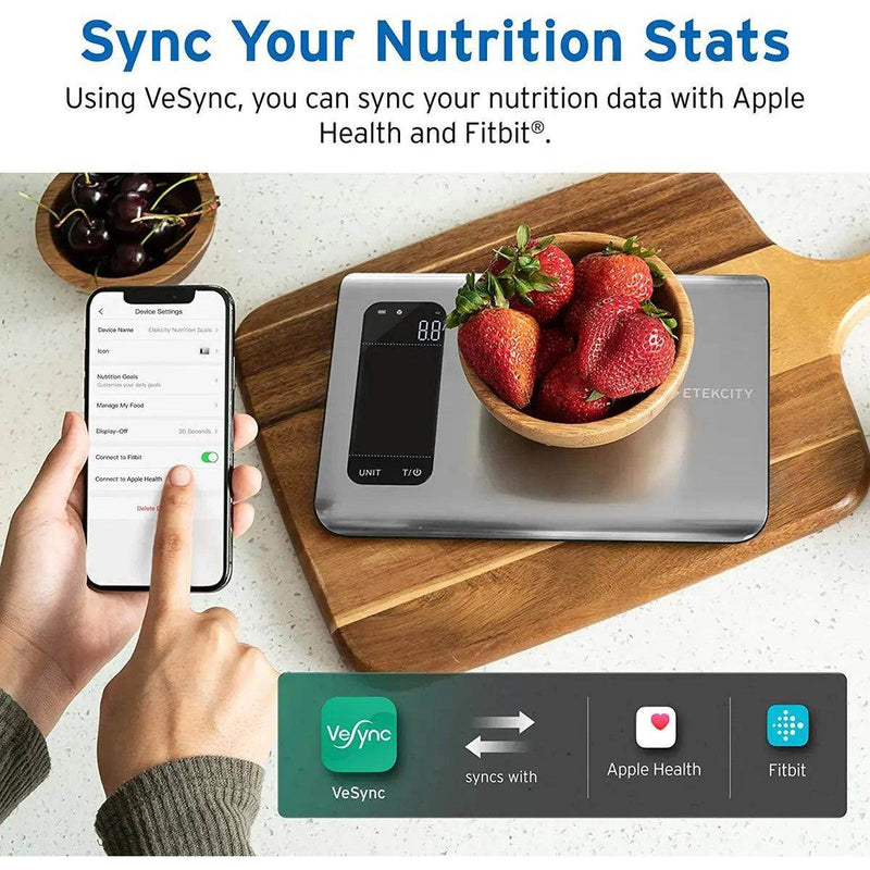 SmartPursue™ Food Scale Smart Nutrition Scale - Limited Stock Kitchen Scale White Smoke Black & Grey,Light Grey Smart