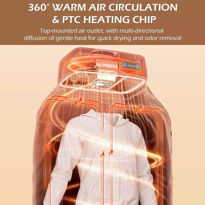 SmartPursue™ Portable Clothes Dryer for Apartments Cloth Dryer Peach Puff WHITE / US,WHITE / EU
